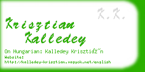 krisztian kalledey business card